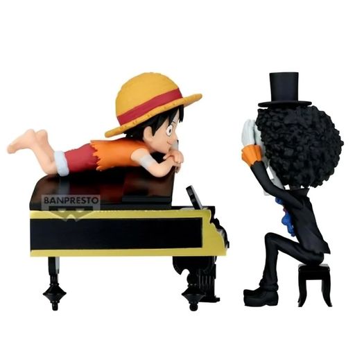 one piece - monkey d.luffy and brook - world collectable figure - banpresto one piece - monkey d.luffy and brook - world collectable figure - banpresto