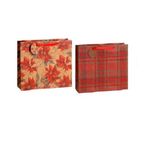 sacola para presente p xadrez glitter 23x10x18cm diversas cores