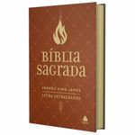 bíblia sagrada king james - letra extra grande - marrom