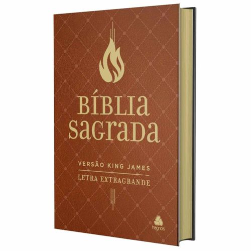 bíblia sagrada king james - letra extra grande - marrom