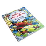 aviões e helicópteros: livro mágico para colorir