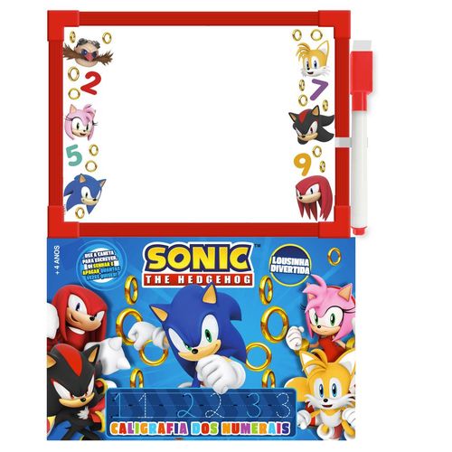 sonic lousinha divertida - caligrafia dos numerais