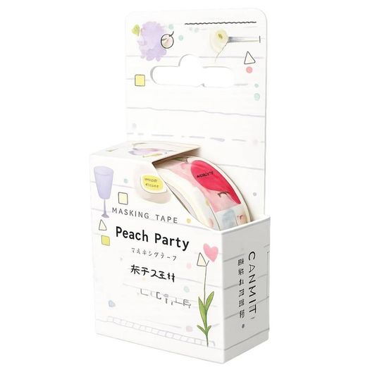 fita washi tape 1 unidade peach party diversas cores fita washi tape 1 unidade peach party diversas cores
