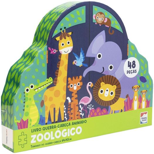 livro quebra-cabeça animado: zoológico livro quebra-cabeça animado: zoológico