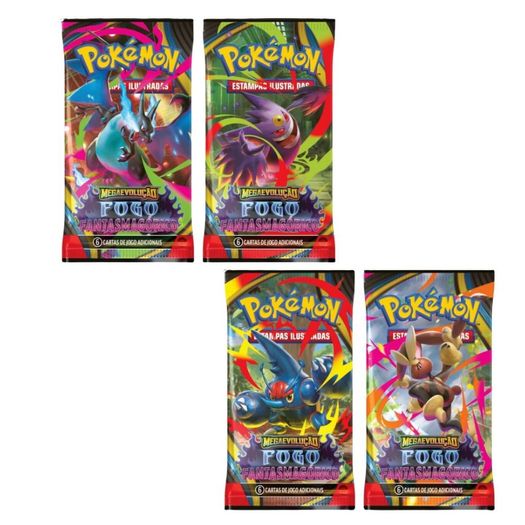 pokémon - mega evolução 2 - booster unitário - fogo fantasmagórico pokémon - mega evolução 2 - booster unitário - fogo fantasmagórico