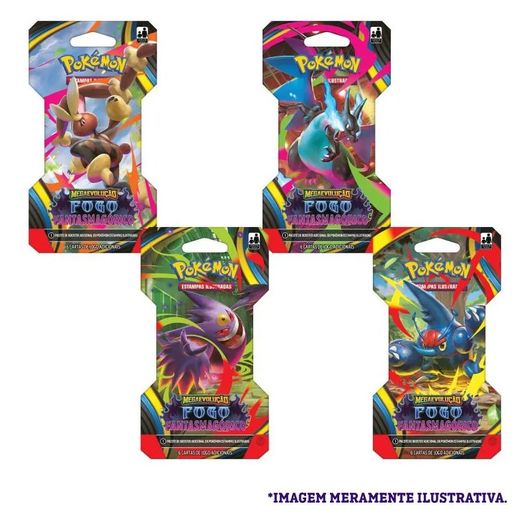 pokémon - mega evolução 2 - blister unitário - fogo fantasmagorico