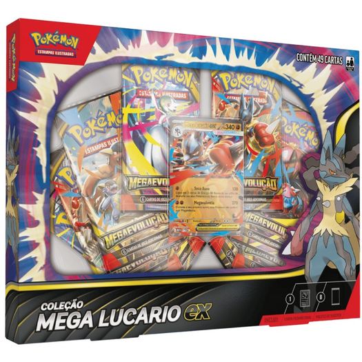 pokémon - box coleção mega lucario ex pokémon - box coleção mega lucario ex