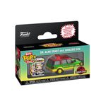 jurassic park - dr alan grant and jurassic suv (bitty pop) - funko