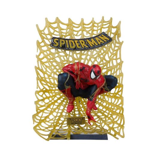 spider-man - black and gold variant - gold label - d23 - marvel collection - mcfarlane spider-man - black and gold variant - gold label - d23 - marvel collection - mcfarlane