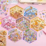 adesivo cenários 3d divertido 1 cena com adesivos 13x19cm