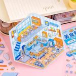 adesivo cenários 3d divertido 1 cena com adesivos 13x19cm