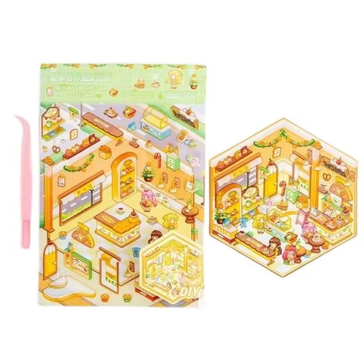 adesivo cenários 3d divertido 1 cena com adesivos 13x19cm adesivo cenários 3d divertido 1 cena com adesivos 13x19cm