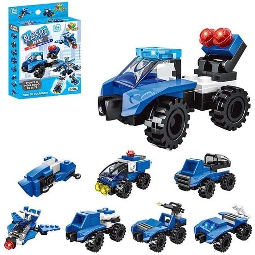 blocos de montar veiculos robô azul diversos modelos blocos de montar veiculos robô azul diversos modelos
