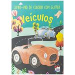 livro-pad de colorir com glitter: veículos