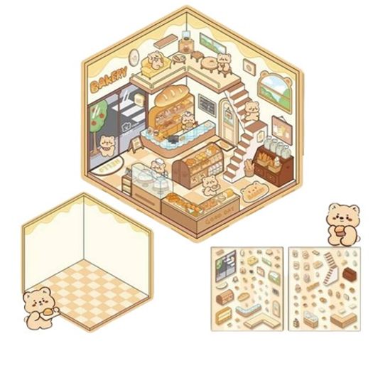 adesivo cenários 3d cutcut 1 cena 14x18cm