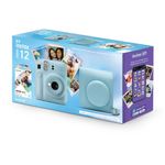 kit câmera instax mini 12 azul pack 10 fotos mermaid e bolsa