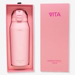 garrafa 750ml vita pegasus pink glaze
