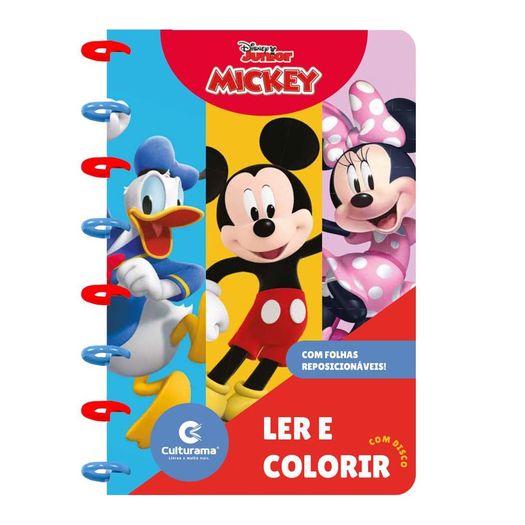 livro para colorir com discos - mickey