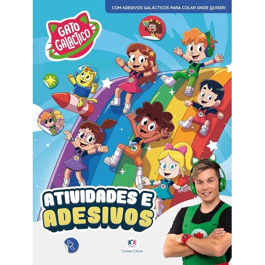 gato galactico - atividades e adesivos