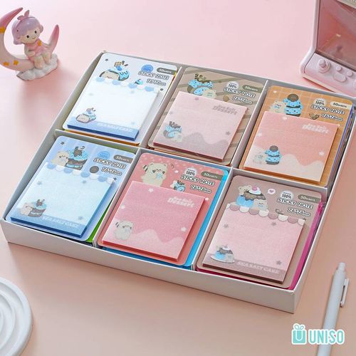 bloco adesivo sticky note ursinho 1 unidade 50fls diversos modelos