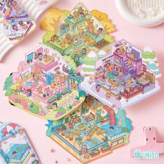 adesivo cenários 3d estações 4 peças diversos modelos adesivo cenários 3d estações 4 peças diversos modelos