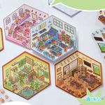 adesivo cenários 3d capivara 4 peças diversos modelos