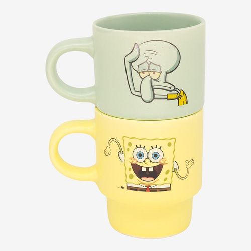 kit canecas empilháveis bob esponja