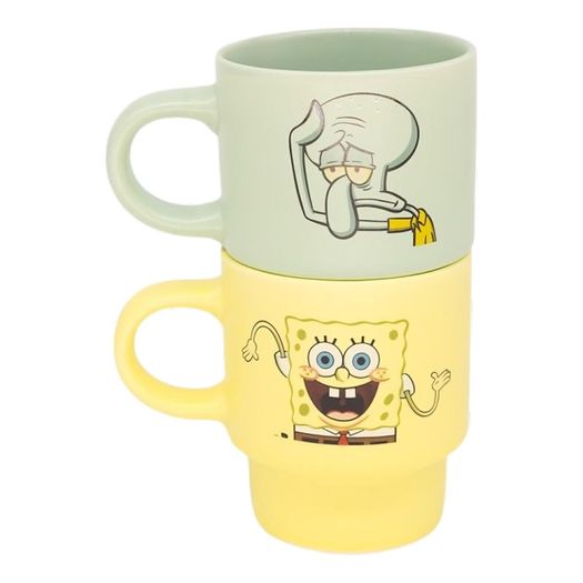 kit canecas empilháveis bob esponja kit canecas empilháveis bob esponja