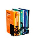 aparador de livros aço bicicleta