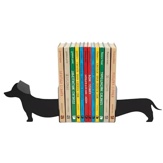 aparador de livro aço cachorro salsicha aparador de livro aço cachorro salsicha