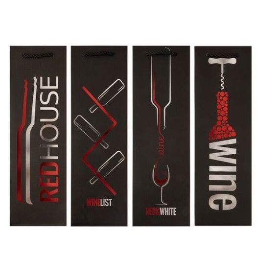 sacola para presente garrafa 11x9x35cm