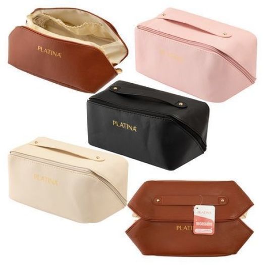 necessaire dupla platina 23x10x10cm