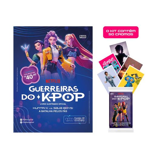 kit envelopes guerreiras do k pop - netlix - blister + 10 envelopes de figurinhas