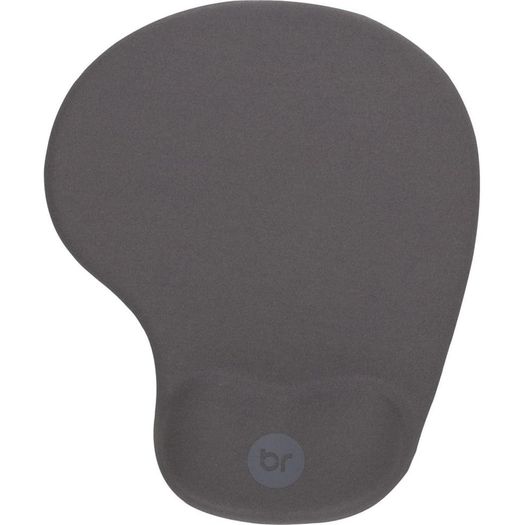 mouse pad com apoio em gel - cinza escuro - bright