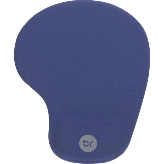 mouse pad com apoio em gel - azul - bright