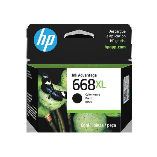 cartucho hp 668xl (7fp39vl) preto - 5,5ml