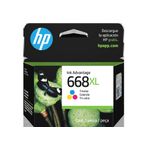 cartucho hp 668xl (7fp38vl) colorido - 5,5ml