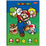 caderno linguagem brochura 80 folhas mario bros