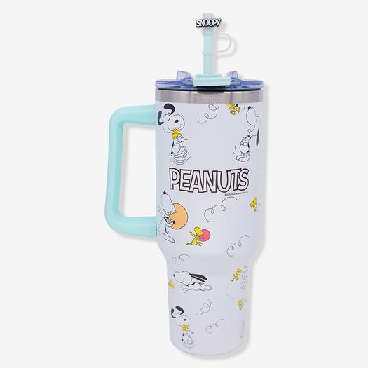 canecão tumbler 1,15l snoopy brincando c/canudo