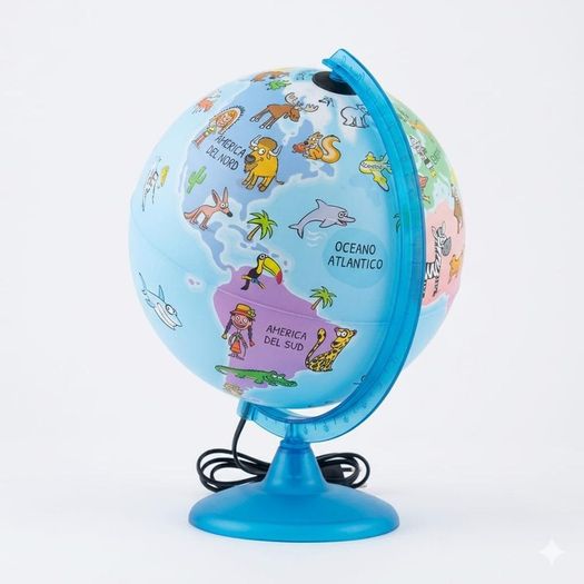 globo terrestre mappa e mondo 25cm com luz globo terrestre mappa e mondo 25cm com luz