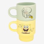 kit canecas empilháveis bob esponja