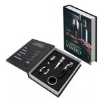 kit de vinho com 5 peças livro