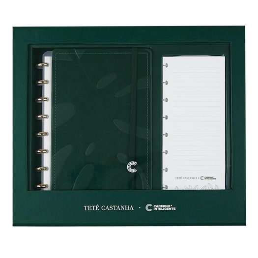 caderno inteligente a5 tetê castanha folhar + checklist kit caderno inteligente a5 tetê castanha folhar + checklist kit