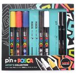 caneta-marcador-pin-posca-artist-s-collection-7-unidades