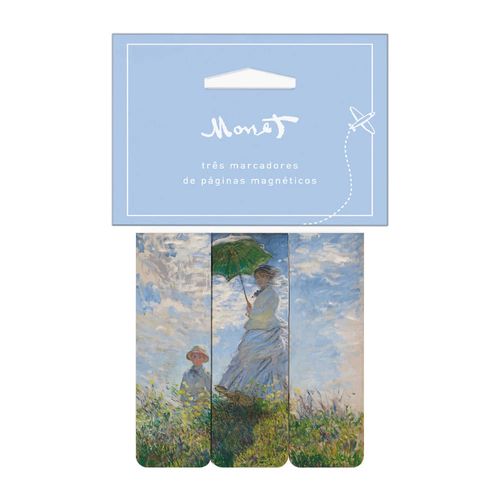 marcador de página magnético monet mulher com sombrinha
