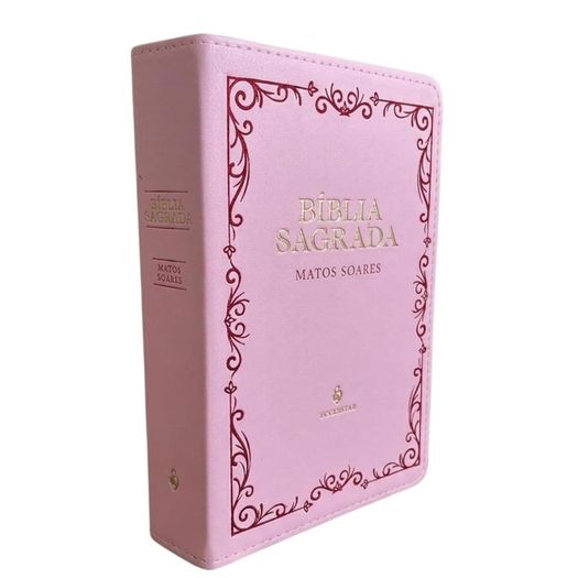 bíblia sagrada - capa couro rosa