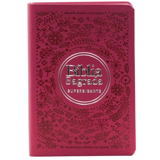 bíblia sagrada arc - letra supergigante - rosa