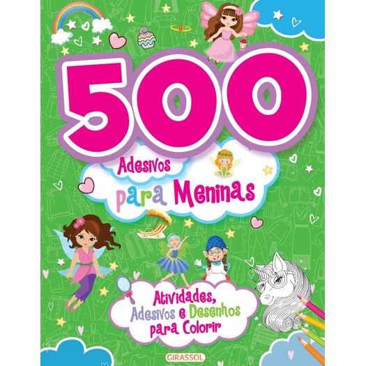 500 adesivos para meninas - verde