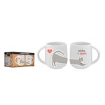 caneca cerâmica 300 ml com 2 peças mãe de gato