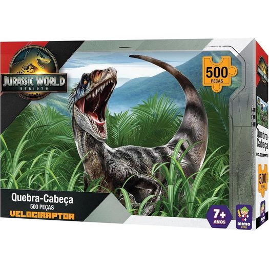 quebra cabeça 500 peças jurassic rebirth velociraptor quebra cabeça 500 peças jurassic rebirth velociraptor